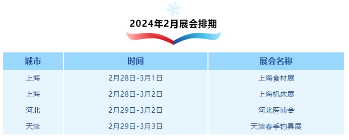 2024年第一季度展会排期表揭晓！抢先预告！-第2张图片